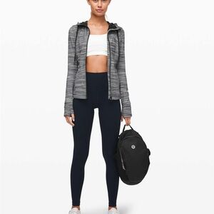 Lululemon Hooded Define Jacket *Nulu Size 10 Black White Heathered